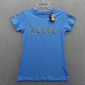 FISLL Reese Player Name Tee Small Blue WNBA T Shirt Cotton Stretch Women NWT‎